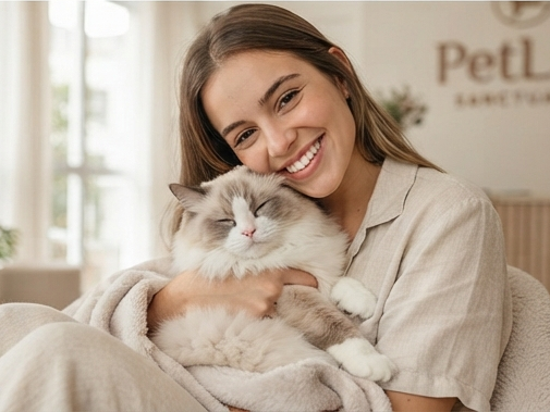 Gato e sua dona